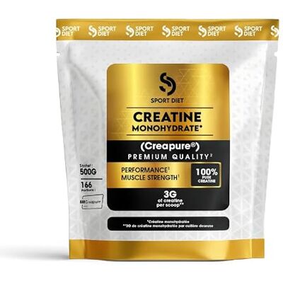 SPORT DIET CRÉATINE MONOHYDRATE CREAPURE – Poudre Ultra-Pure 500g – 3g par Portion – Puissance, Explosivité, Performance – Sans Impuretés – Idéal Musculation, Cross-Training, Sports Intenses – SportDiet SPORT DIET CRÉATINE MONOHYDRATE CREAPURE – Poudre Ultra-Pure 500g – 3g par Portion – Puissance, Explosivité, Performance – Sans Impuretés – Idéal Musculation, Cross-Training, Sports Intenses – SportDiet