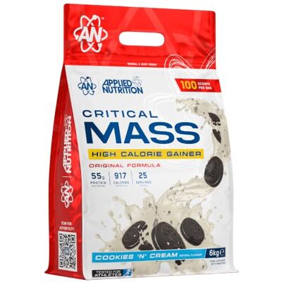 Applied Nutrition Critical Mass Original Cookies N Cream (6000 g) Pour gain de poids Sans créatine Applied Nutrition Critical Mass Original Cookies N Cream (6000 g) Pour gain de poids Sans créatine