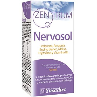YNSADIET Zentrum90 Nervosol Valériane, Pavot, Aubépine Blanc, Mélisse, Tryptophane et Vitamine B6-50 millilitres YNSADIET Zentrum90 Nervosol Valériane, Pavot, Aubépine Blanc, Mélisse, Tryptophane et Vitamine B6-50 millilitres
