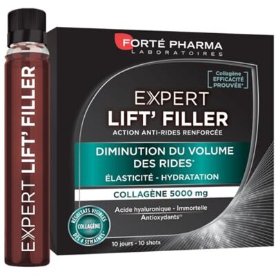 Forte Pharma Forté Pharma Expert Lift-Filler Complément Alimentaire Anti-Rides 5000mg de Collagène 10 shots Forte Pharma Forté Pharma Expert Lift-Filler Complément Alimentaire Anti-Rides 5000mg de Collagène 10 shots