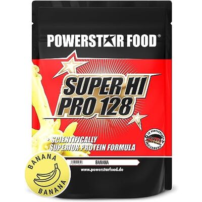 POWERSTAR FOOD Powerstar SUPER HI PRO 128 1kg Poudre de protéine multi-composants Valeur biologique la plus élevée possible Protein Powder avec 80% de protéines s.s. Produit en Allemagne Banana POWERSTAR FOOD Powerstar SUPER HI PRO 128 1kg Poudre de protéine multi-composants Valeur biologique la plus élevée possible Protein Powder avec 80% de protéines s.s. Produit en Allemagne Banana