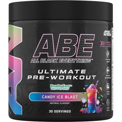 Applied Nutrition ABE Poudre énergétique pré-entraînement All Black Everything, Performance Physique, Citrulline, Créatine, Bêta Alanine, Caféine, 315g Applied Nutrition ABE Poudre énergétique pré-entraînement All Black Everything, Performance Physique, Citrulline, Créatine, Bêta Alanine, Caféine, 315g