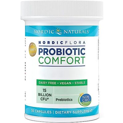 Nordic Naturals , Nordic Flora Probio Comfort, avec de Bonnes Cultures de Bactéries, 30 Capsules, Testé en Laboratoire, Sans Gluten, Sans Soja, Sans OGM Nordic Naturals , Nordic Flora Probio Comfort, avec de Bonnes Cultures de Bactéries, 30 Capsules, Testé en Laboratoire, Sans Gluten, Sans Soja, Sans OGM