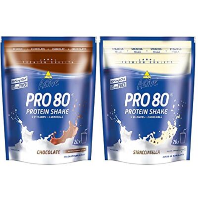inkospor Active Protteinshake Pro 80 Lot de 2 sachets de 500 g de chocolat/stracciatella 1 kg inkospor Active Protteinshake Pro 80 Lot de 2 sachets de 500 g de chocolat/stracciatella 1 kg