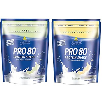 inkospor Active Protteinshake Pro Lot de 2 sachets de 80 sachets de mélange (2 x 500 g) Banane/pistache 1 kg inkospor Active Protteinshake Pro Lot de 2 sachets de 80 sachets de mélange (2 x 500 g) Banane/pistache 1 kg