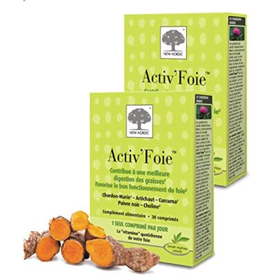 New Nordic Activ'Foie Lot de 2 Boites de 30 Comprimés New Nordic Activ'Foie Lot de 2 Boites de 30 Comprimés