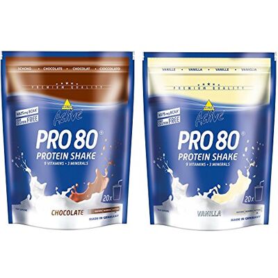 inkospor Active Protteinshake Pro Lot de 2 sachets de 80 sachets de 500 g Vanille/chocolat 1 kg inkospor Active Protteinshake Pro Lot de 2 sachets de 80 sachets de 500 g Vanille/chocolat 1 kg
