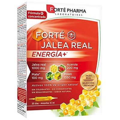 Forte Pharma Gelée royale concentrée pour renforcer les défenses et diminuer la fatigue. 20 ampoules Forté Pharma Forte Pharma Gelée royale concentrée pour renforcer les défenses et diminuer la fatigue. 20 ampoules Forté Pharma