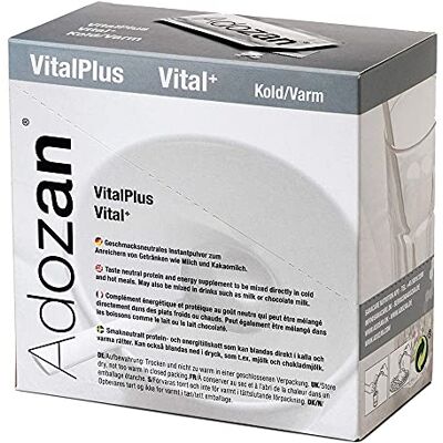 Adozan Vital Plus Lot de 20 poudres énergétiques et protéinées 10 g Poudre de protéines riche en glucides neutre au goût Idéal pour les aliments et boissons chauds et froids Gestion du régime Adozan Vital Plus Lot de 20 poudres énergétiques et protéinées 10 g Poudre de protéines riche en glucides neutre au goût Idéal pour les aliments et boissons chauds et froids Gestion du régime