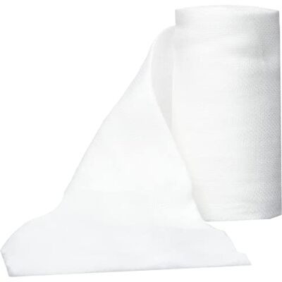 GIMA , Rouleaux de gaze, 100% coton, détectables aux rayons X, 8 couches, 20 fils/cm², mesure 10 cm x 2 m GIMA , Rouleaux de gaze, 100% coton, détectables aux rayons X, 8 couches, 20 fils/cm², mesure 10 cm x 2 m