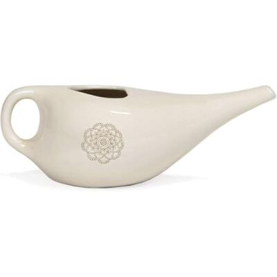 Bodhi POT DE NETI , pichet Neti en céramique avec mandala, pichet pour rinçage nasal ou douche nasale, pot de Nethi I Bodhi POT DE NETI , pichet Neti en céramique avec mandala, pichet pour rinçage nasal ou douche nasale, pot de Nethi I