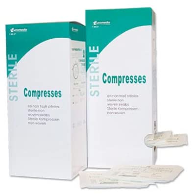 euromedis Compresses stériles en non tissé 30 g 10 x 10 cm Boîte de 100 sachets de 2 euromedis Compresses stériles en non tissé 30 g 10 x 10 cm Boîte de 100 sachets de 2