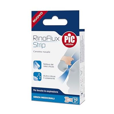 Pic Solution RinoFlux Strip Pansements nasaux Respire bien, facilitent la respiration, soulage instantanément les troubles de la congestion nasale, lot de 10 pièces, taille XL Pic Solution RinoFlux Strip Pansements nasaux Respire bien, facilitent la respiration, soulage instantanément les troubles de la congestion nasale, lot de 10 pièces, taille XL