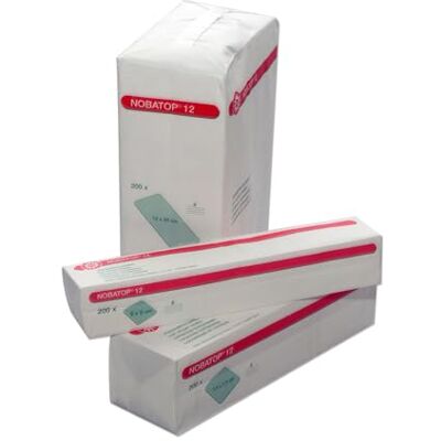 NOBA TOP 12 Compresse non tissée 200 Pièces Compresses 6 fois Compresse de molleton 10 cm x 10 cm NOBA TOP 12 Compresse non tissée 200 Pièces Compresses 6 fois Compresse de molleton 10 cm x 10 cm