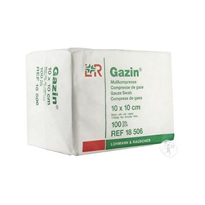 Lohmann & Rauscher Compresses de gaze Gazin® Dimension 10 x 10 cm Boite de 100-18506- Certifié France Medical Industrie Lohmann & Rauscher Compresses de gaze Gazin® Dimension 10 x 10 cm Boite de 100-18506- Certifié France Medical Industrie