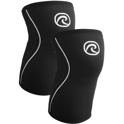 Rehband Genouillère pour sport de force, genouillère pour crossfit et entraînement lourd, manchon de genou en néoprène de 5 mm, dans de nombreuses couleurs et tailles, unisexe, couleur : noir, 1 Rehband Genouillère pour sport de force, genouillère pour crossfit et entraînement lourd, manchon de genou en néoprène de 5 mm, dans de nombreuses couleurs et tailles, unisexe, couleur : noir, 1