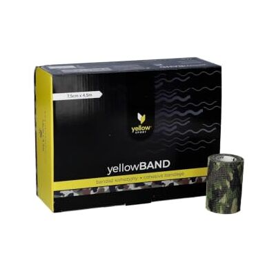 Zarys yellowBAND Bandage cohésif, non stérile 7,5cm x 4,5m camouflage vert Boîte de 12 unités Zarys yellowBAND Bandage cohésif, non stérile 7,5cm x 4,5m camouflage vert Boîte de 12 unités
