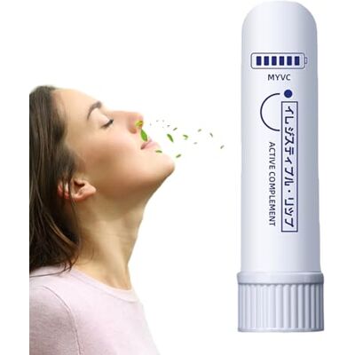 Kasmole Bâton d'inhalateur Nasal,Inhalateur Nasal d'huile Essentielle d'eucalyptus Energy Stick stimule la Concentration, améliore la Respiration, soulage la Congestion du Nez Bâtons Kasmole Bâton d'inhalateur Nasal,Inhalateur Nasal d'huile Essentielle d'eucalyptus Energy Stick stimule la Concentration, améliore la Respiration, soulage la Congestion du Nez Bâtons
