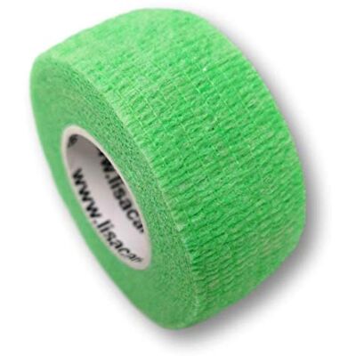 LisaCare Lot de 5 pansements élastiques et sans colle pour enfants 2,5 cm de large Vert fluo LisaCare Lot de 5 pansements élastiques et sans colle pour enfants 2,5 cm de large Vert fluo