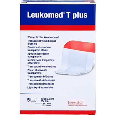 BSN Medical Leukomed T plus transparenter Wundverband 5 x 7,2 cm, 5 pc Pansement BSN Medical Leukomed T plus transparenter Wundverband 5 x 7,2 cm, 5 pc Pansement