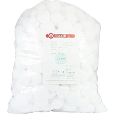Noba MED Lot de 250 tampons de gaze Modèle : grand diamètre : 4 cm Noba MED Lot de 250 tampons de gaze Modèle : grand diamètre : 4 cm