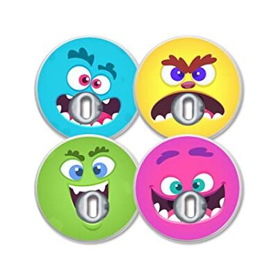 MySweetStitch autocollants capteur Freestyle Libre 3 Set d'autocollants (4 pièces) avec TROU D'AÉRATION Monstre sucré Made in Germany MySweetStitch autocollants capteur Freestyle Libre 3 Set d'autocollants (4 pièces) avec TROU D'AÉRATION Monstre sucré Made in Germany