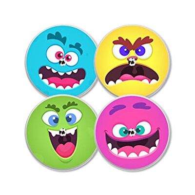 MySweetStitch autocollants capteur Freestyle Libre 1 & 2 Set d'autocollants (4 pièces) avec TROU D'AÉRATION Monstre sucré Made in Germany MySweetStitch autocollants capteur Freestyle Libre 1 & 2 Set d'autocollants (4 pièces) avec TROU D'AÉRATION Monstre sucré Made in Germany