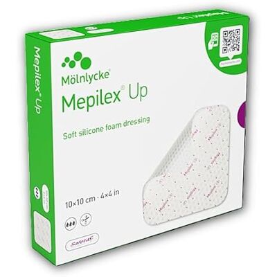 Mepilex Mölnlycke, Up Lot de 5 pansements en mousse de silicone souple 10 cm x 10 cm Mepilex Mölnlycke, Up Lot de 5 pansements en mousse de silicone souple 10 cm x 10 cm