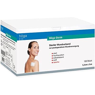 Höga Lot de 150 pansements stériles hypoallergéniques 53 x 70 mm Höga Lot de 150 pansements stériles hypoallergéniques 53 x 70 mm