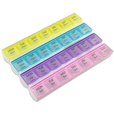 MEDca Pilulier Semainier avec 28 compartiments, par MEDca Pilulier Semainier avec 28 compartiments, par