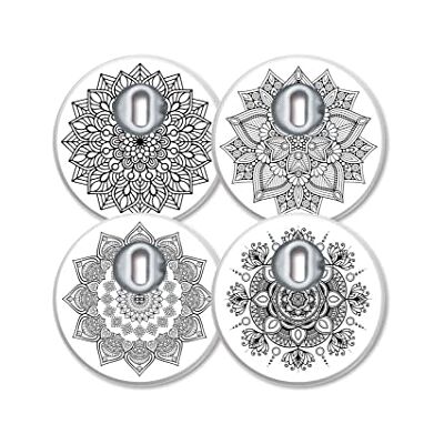 MySweetStitch autocollants capteur Freestyle Libre 3 Set d'autocollants (4 pièces) avec TROU D'AÉRATION Mandala Made in Germany MySweetStitch autocollants capteur Freestyle Libre 3 Set d'autocollants (4 pièces) avec TROU D'AÉRATION Mandala Made in Germany