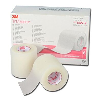 3M Transpore Cerotti, h 51 mm x 9,14 m, Confezione 6 Rotoli 3M Transpore Cerotti, h 51 mm x 9,14 m, Confezione 6 Rotoli
