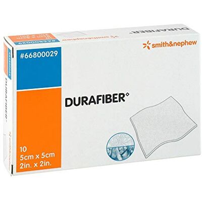 Smith & Nephew Durafiber Lot de 10 pansements 5 x 5 cm Smith & Nephew Durafiber Lot de 10 pansements 5 x 5 cm