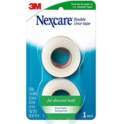 Nexcare First Aid Flexible Clear Tape 1 Inch, 1 inch 2 each Nexcare First Aid Flexible Clear Tape 1 Inch, 1 inch 2 each