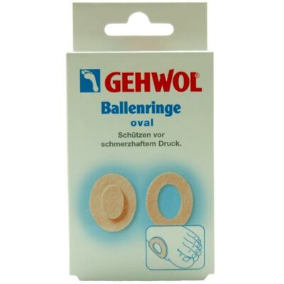 Gehwol Lot de 6 bagues ovales pour oignons, Feutre Gehwol Lot de 6 bagues ovales pour oignons, Feutre