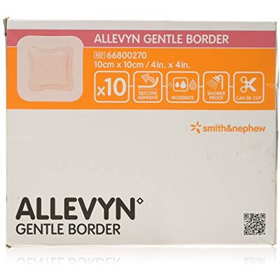 Smith & Nephew Pansement Hydrocellulaire Silicone 10 x 10 cm Smith & Nephew Pansement Hydrocellulaire Silicone 10 x 10 cm