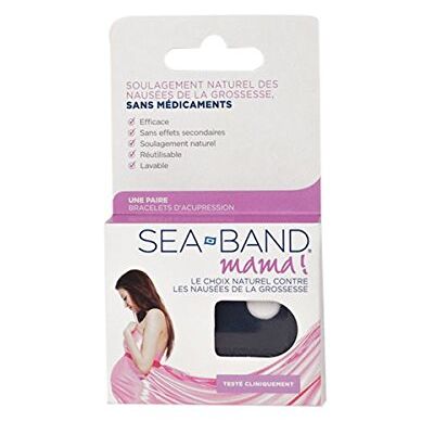 Sea-Band Sea Band Mama Apaisenausées Paire de Bracelets d'Acupression Noir Sea-Band Sea Band Mama Apaisenausées Paire de Bracelets d'Acupression Noir