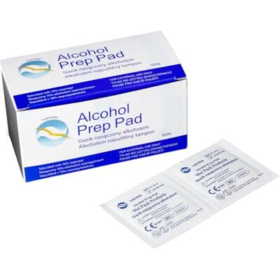 Zarys P1-IA-2 Compresse de gaze humidifié avec de l'alcool Alcohol Prep Pad stérile Boite de 100 pièces Zarys P1-IA-2 Compresse de gaze humidifié avec de l'alcool Alcohol Prep Pad stérile Boite de 100 pièces