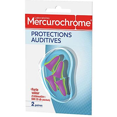 Mercurochrome Protections Auditives 2 Paires Mercurochrome Protections Auditives 2 Paires