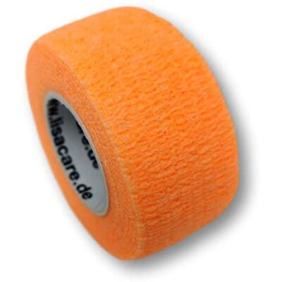 LisaCare Lot de 5 pansements pour enfants, élastiques et sans colle, 2,5 cm de large (orange fluo) LisaCare Lot de 5 pansements pour enfants, élastiques et sans colle, 2,5 cm de large (orange fluo)