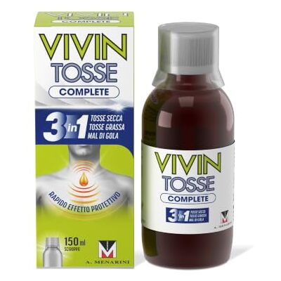 Vivin Toux complète 150 ml. Sirop pour maux de gorge, toux sèche et toux grasse à base d'extraits de plantes. Protège et favorise l'hydratation de la muqueuse pharyngée. Sans gluten. Vivin Toux complète 150 ml. Sirop pour maux de gorge, toux sèche et toux grasse à base d'extraits de plantes. Protège et favorise l'hydratation de la muqueuse pharyngée. Sans gluten.