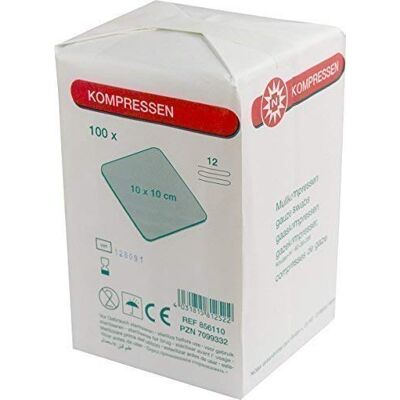 Noba Compresses 100 Pièce X 12 différentes tailles 10,0 cm x 10,0 cm Noba Compresses 100 Pièce X 12 différentes tailles 10,0 cm x 10,0 cm