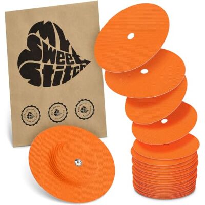 MySweetStitch Lot de 25 pansements de fixation ronds pour FreeStyle Libre 2/Select Orange MySweetStitch Lot de 25 pansements de fixation ronds pour FreeStyle Libre 2/Select Orange
