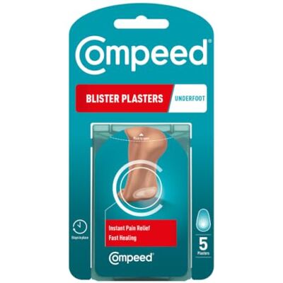 Compeed 5 Pansements Ampoules Plante du Pied Sport Hydrocolloïdes Cicatrisation Rapide Coussinet Amortissant Plus Epais Format (6,6 x 4,0 cm) Compeed 5 Pansements Ampoules Plante du Pied Sport Hydrocolloïdes Cicatrisation Rapide Coussinet Amortissant Plus Epais Format (6,6 x 4,0 cm)