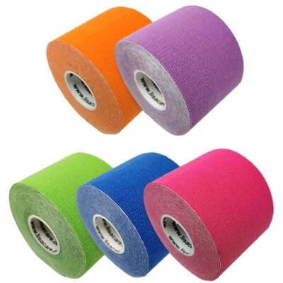 LisaCare Bande de kinésiologie élastique pour physiothérapie, sport et médecine LisaCare Bande de kinésiologie élastique pour physiothérapie, sport et médecine