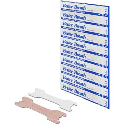 AirPromise Better Breath Lot de 100 patchs nasaux pour une respiration facile à utiliser AirPromise Better Breath Lot de 100 patchs nasaux pour une respiration facile à utiliser