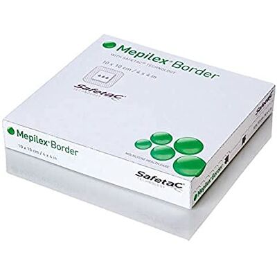 Mepilex 295355 Lot de 10 pansements avec bordure 10 cm x 10 cm Mepilex 295355 Lot de 10 pansements avec bordure 10 cm x 10 cm
