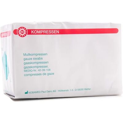 NOBA Lot de 100 compresses 8 couches NOBA Lot de 100 compresses 8 couches