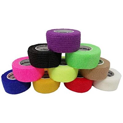LisaCare Pansements en rouleau, parfaits pour les enfants, élastiques et sans colle, 2,5 cm de large LisaCare Pansements en rouleau, parfaits pour les enfants, élastiques et sans colle, 2,5 cm de large