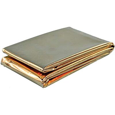 Zarys KR160210 thermCARE Lot de 12 couvertures de sauvetage pour adulte en film termic non stérile 160 x 210 cm Zarys KR160210 thermCARE Lot de 12 couvertures de sauvetage pour adulte en film termic non stérile 160 x 210 cm